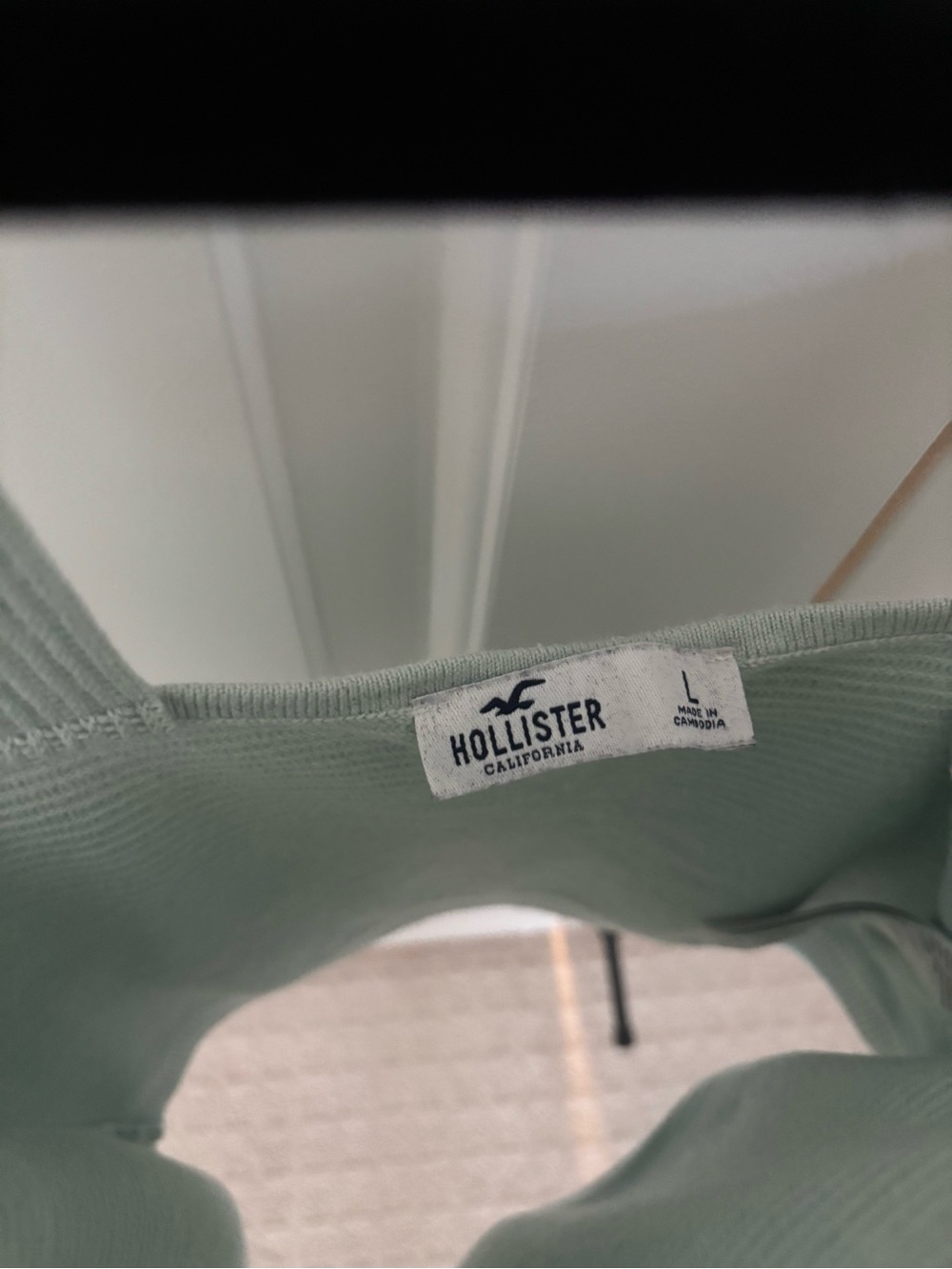 Hollister Ribbed Crop Tank in Mint Green - Picture 2 of 2